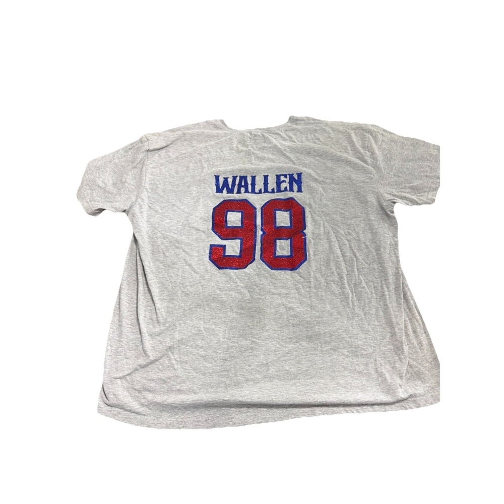 Morgan WALLEN 98 Atlanta Braves XXL Glitter Tshirt Sparkles Country Wallen 98